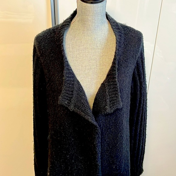 RUBY MOON Open Long Cardigan Wool Blend, Size L - Picture 2 of 9